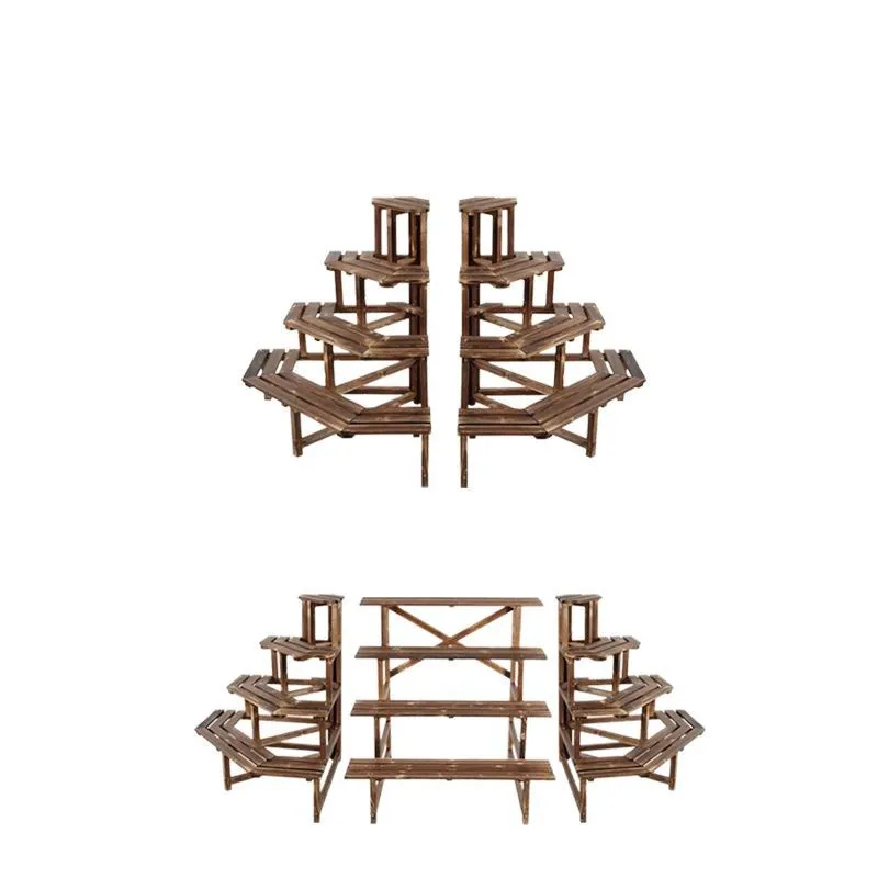 

Balcony ladder corner flower stand outdoor floor type corner multi-layer