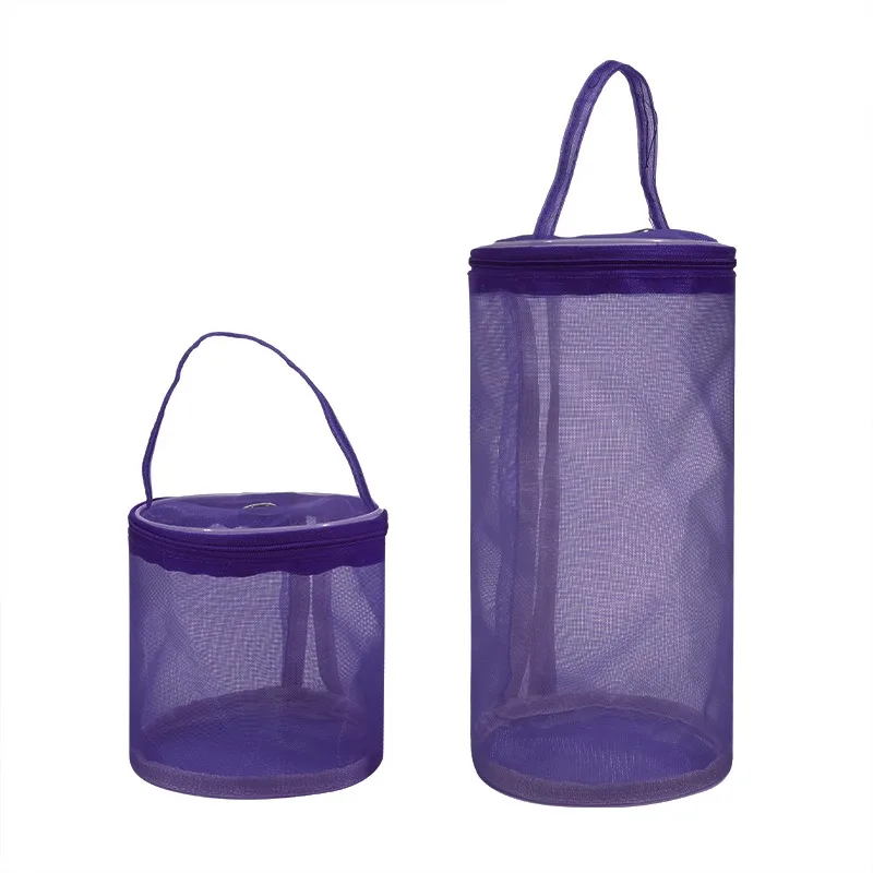 Hollow Mesh Knitting Wool Yarn Bags Portable Storage Bag Solid Color Crochet Handbag Organizer Weave Tools Sewing Accessories