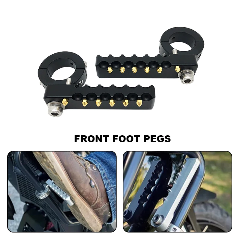 

For BMW R1250GS R1200GS Front Foot Pegs Folding Footrests Clamps R 1250 GS adv adventure LC HP GSA 2019 2020 2021 2022 2023