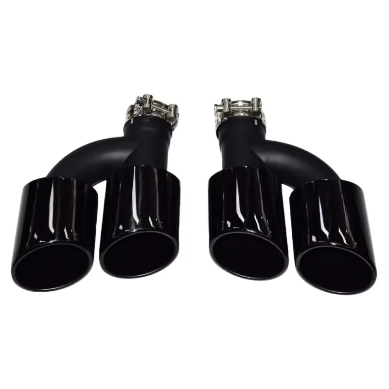 لأودي A4 A5 A6 A7 الترقية إلى S4 S5 S6 S7 أربعة منافذ الفولاذ المقاوم للصدأ العادم تلميح الخمار