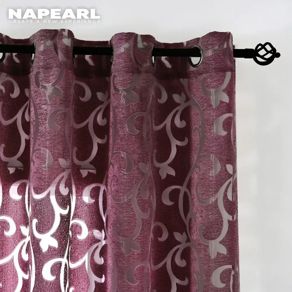 NAPEARL, cortinas semiopacas de estilo moderno de lujo, ventana de cocina, Panel de sala de estar, telas Jacquard, puerta, color blanco crema