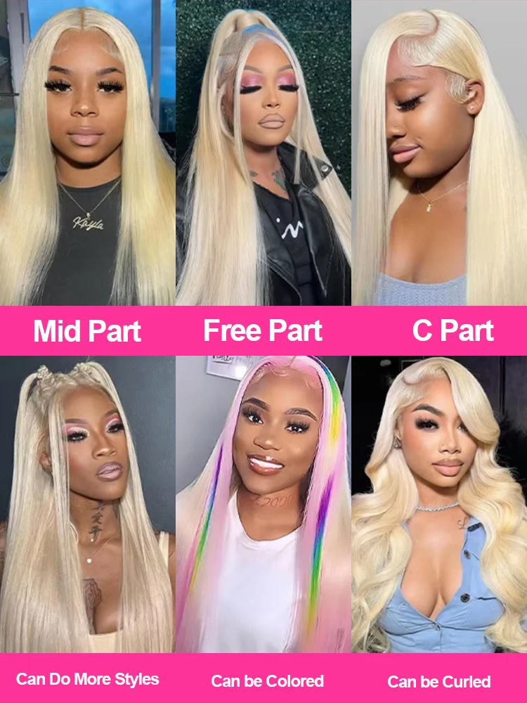 613 Lace Front Wig Straight Human Hair 13x6 Blonde Human Hair Wigs 200% Density Lace Front Wigs 32 Inch Human Hair Pre Plucked