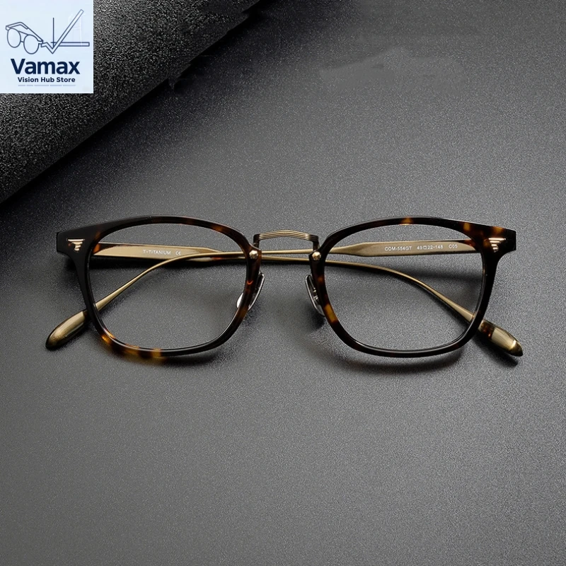 

Vintage Eyewear Luxury Ultra Light Pure Titanium Business Glasses Frames for Men Women Fashion Optical Reading Eyeglasses