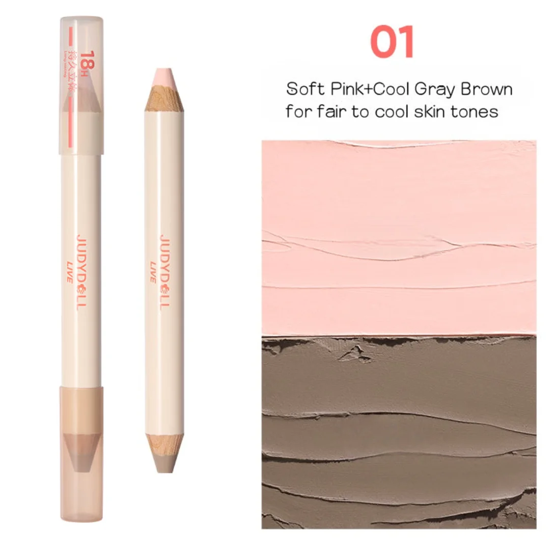 JUDYDOLL Two-tone Live Highlight Contour Stick 5g Face Shadow Highlighter Matte Nature 100% Original Makeup Cosmetics