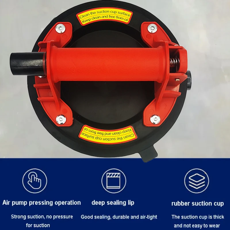 كوب شفاط المكنسة الكهربائية 220 كجم سعة حمل 8 بوصة رافع كوب شفط زجاجي ثقيل، مناسب للرفع اليدوي لزجاج بلاط الجرانيت