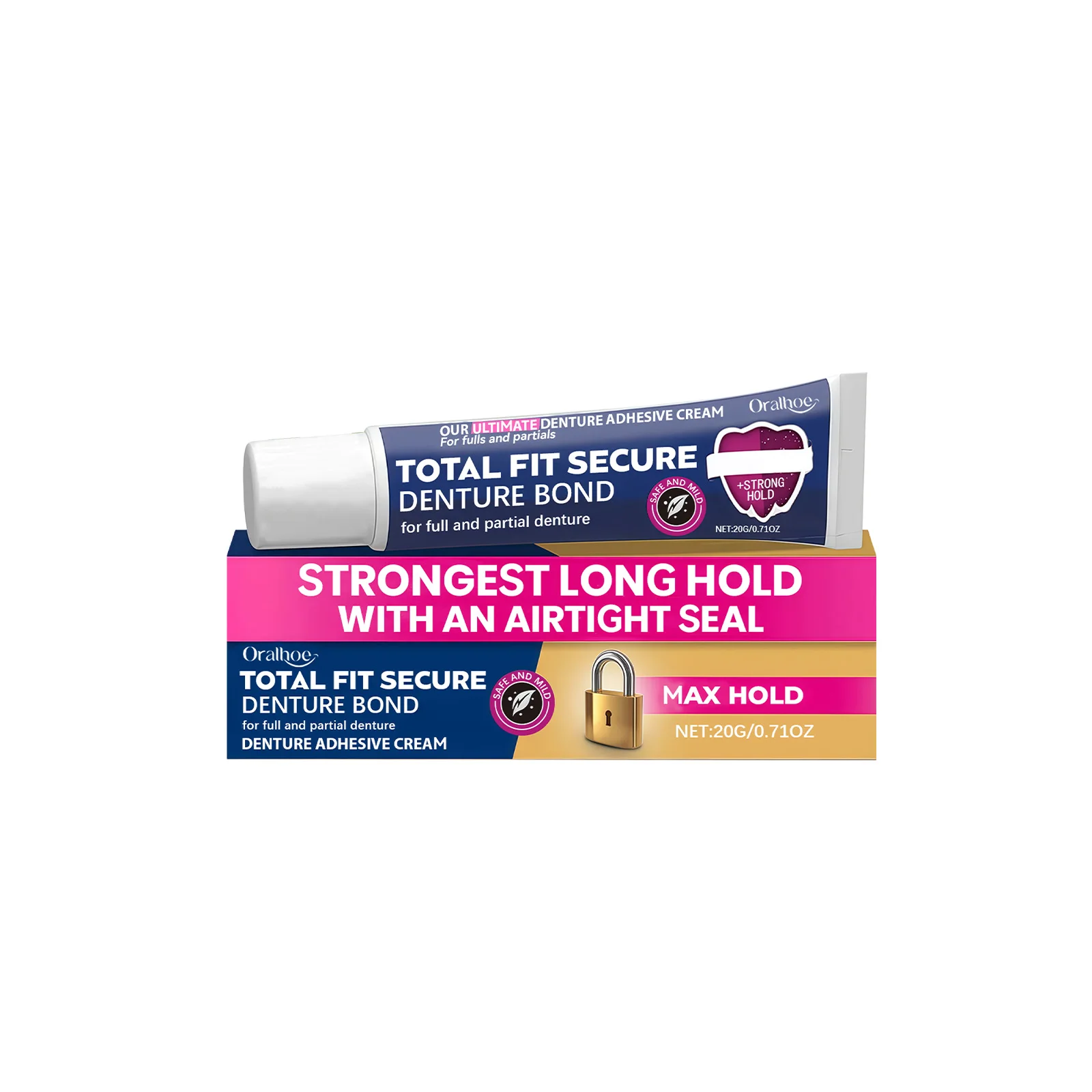 Oralhoe Comfort Denture Adhesives Glue Thermoplastic Adhesive Fixed Dentures Prevent Loosen Reduce Gum Pain False Teeth Glue image 2