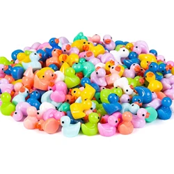 50/100/200Pcs Resin Mini Duck Miniature Figurines Ornaments Decor Yellow Animal Garden Crafts Tiny Duck Landscape Plants Fairy