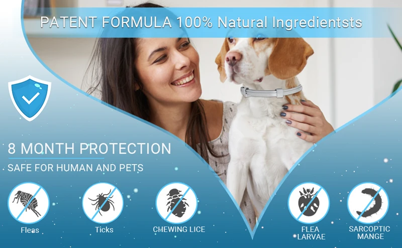 Extendable Pet Flea Collar Antiparasitic Necklace Personalized Anti Flea and Tick Big Dog Puppy Cat Anti-Flea Collar Ticks Dogs