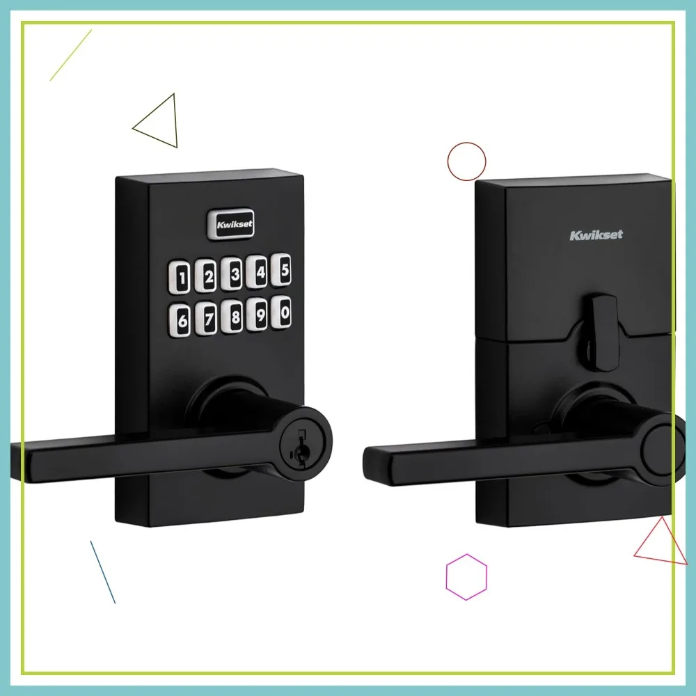 

Умный электронный замок с функцией бесключевого доступа и ручкой Halifax, матовый черный, современный дизайн