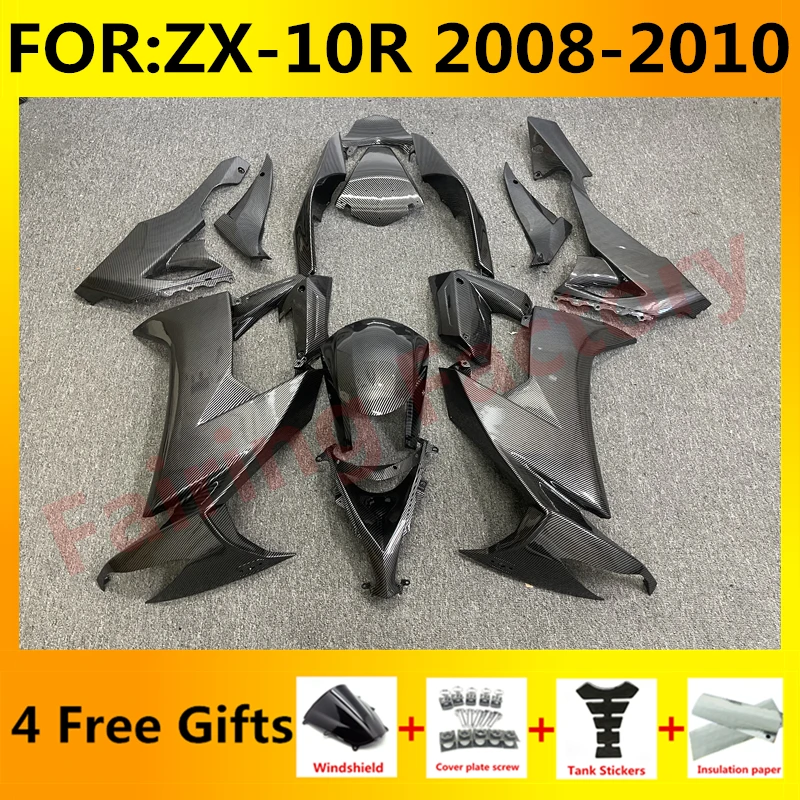 

New ABS Whole Motorcycle Fairings Kit for Ninja ZX-10R ZX10R zx 10r 2008 2009 2010 08 09 10 Bodywork fairing carbon fiber paint