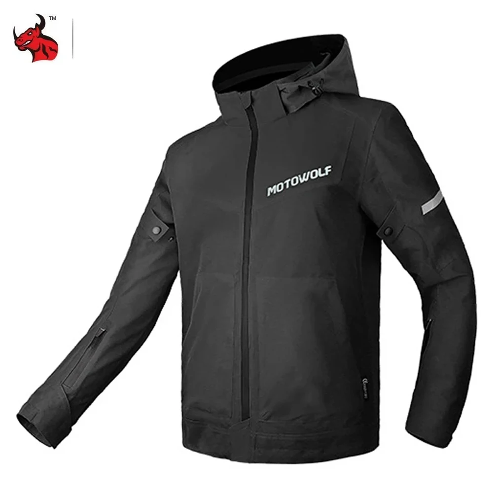 

Motorcycle Riding Jacket Comfortable Breathable Motorcycle Jacket With Built-in CE Protective Gear Detachable Hat Four Seasons