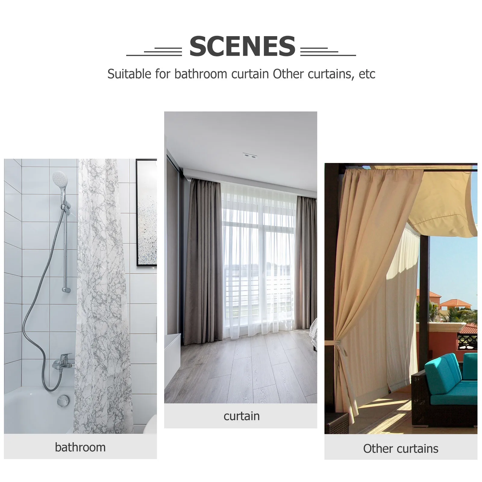 

24Pcs Iron Curtain Holdbacks Enhanced Longevity Practical for Shower Curtains and Drapes Curtain Holdbacks Drapes Tiebacks