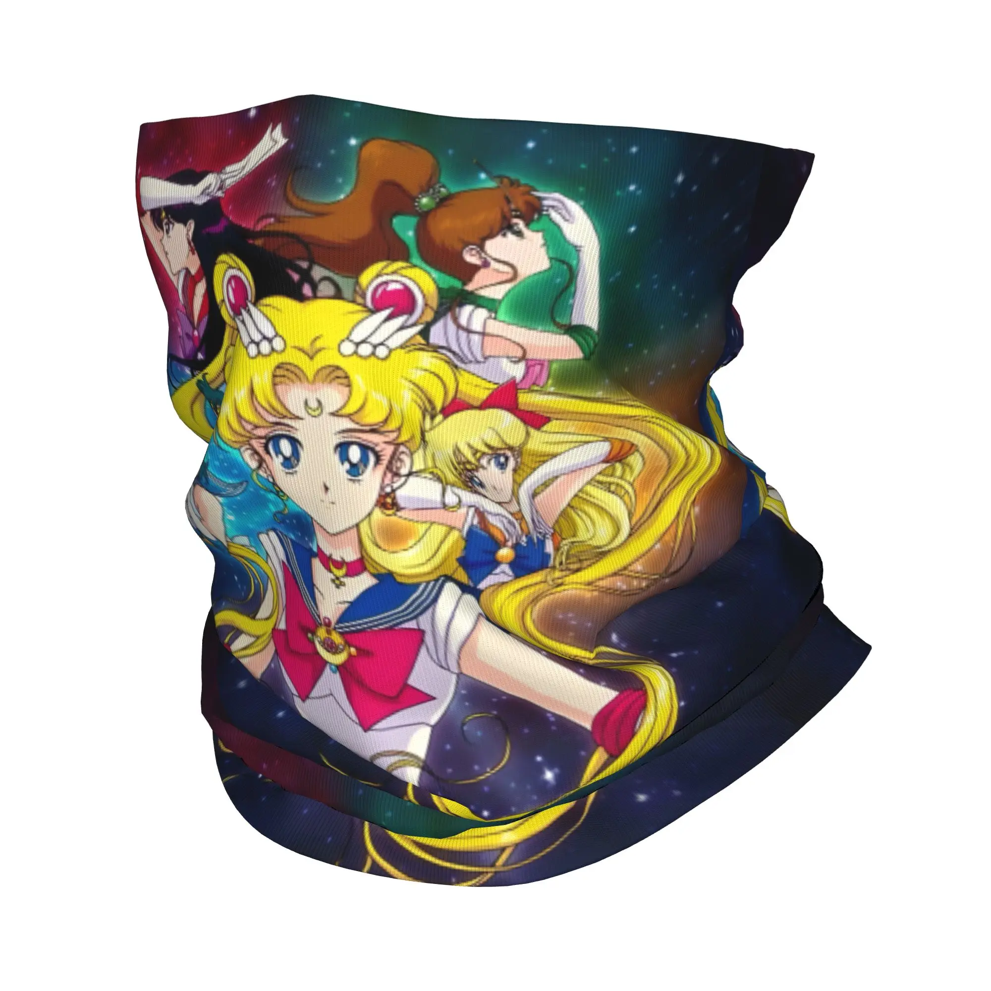 

Custom S-Sailors Moons Bandana Neck Warmer Women Men Winter Hiking Ski Scarf Gaiter Serenity Anime Face Cover
