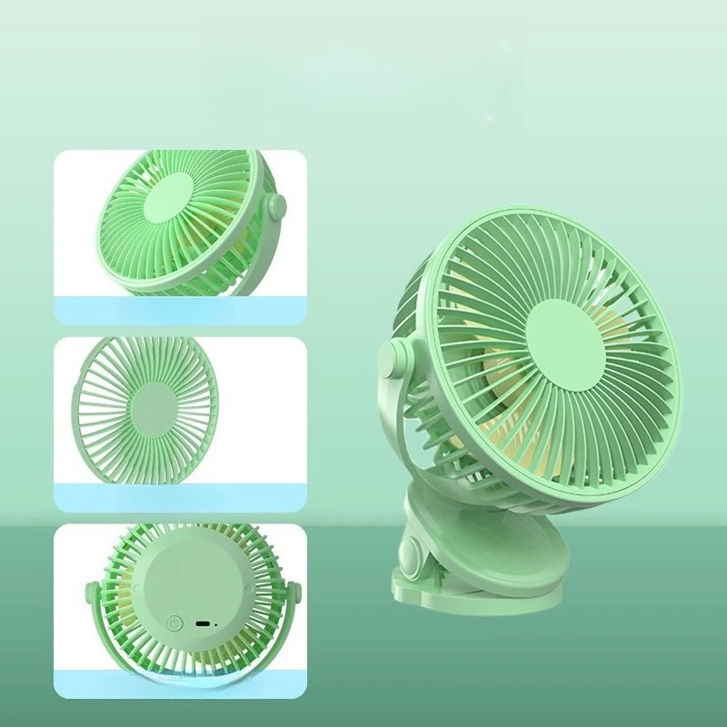 

Clip Adjustment Student Fan Desktop Home USB Socket Rechargeable