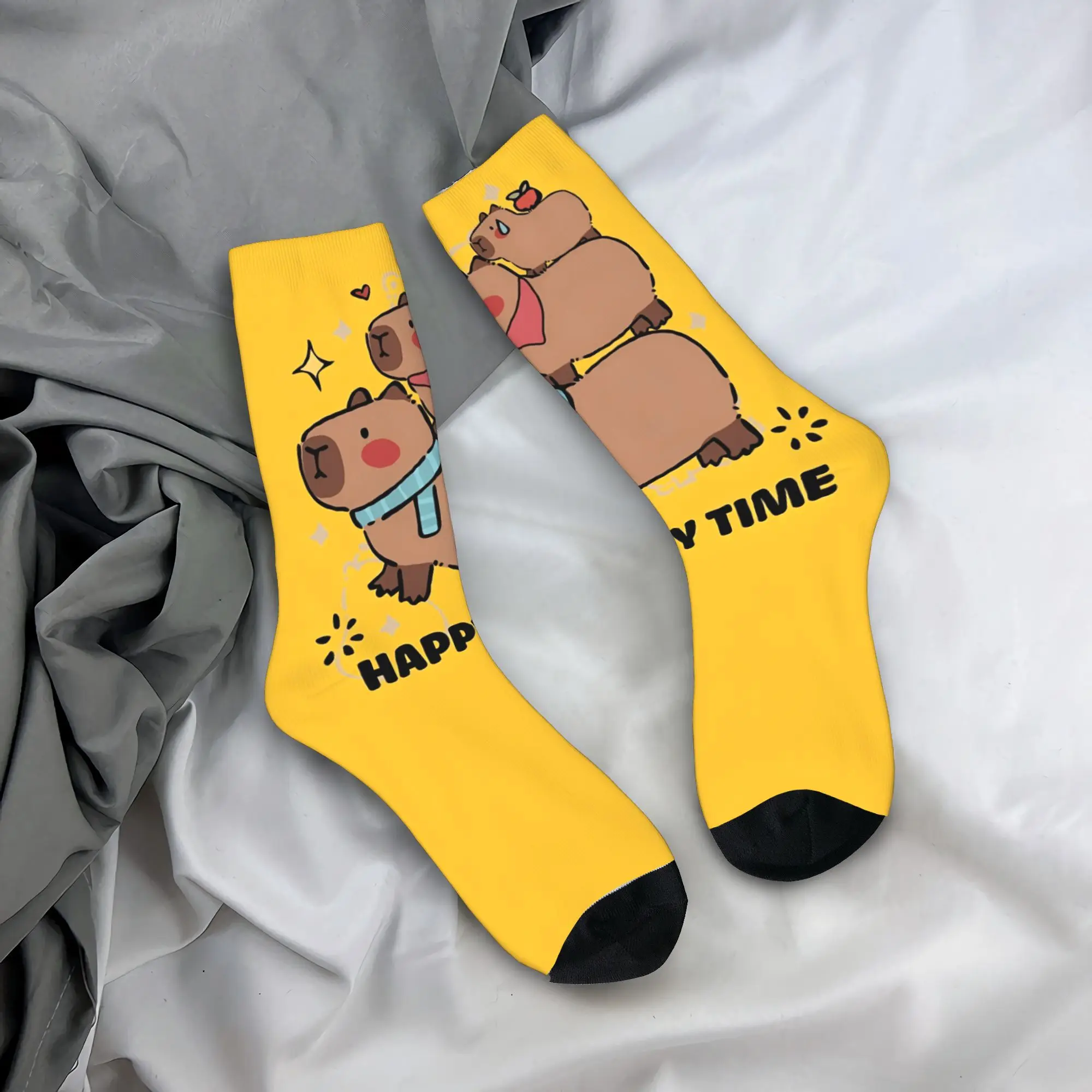 

Cute Kapibara Capybara Socks Cartoon Kawaii Stockings Winter Non Skid Men Socks Comfortable Graphic Running Sports Socks