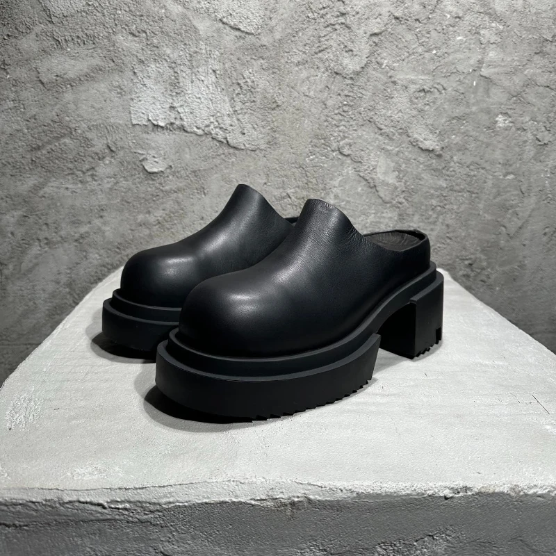 

2024SS High Street Genuine Leather Sandal Men Women Casual Fashion Slippers Top Quality Versatile Sandals