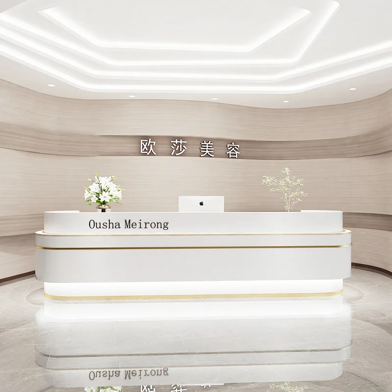 Minimalist Front Desk Wedding Dress Shop Small Bar Cashier Company Reception Desk