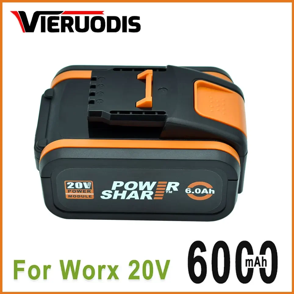 

For 20V Battery 6000mah Li-ion for Worx WX390/WX176/WX166.4/WX372.1 WX800/WX678/WX550/WX532/WG894E WG629E/WG329E/WG2