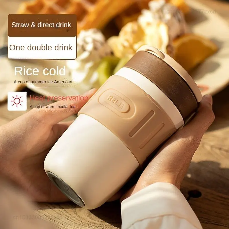 Xiaomi Relea Stainless Steel Coffee Cup 400ML Thermos Mug Leak-Proof Thermo Vacuum Flask Insulated Cup Water Bottle For Office