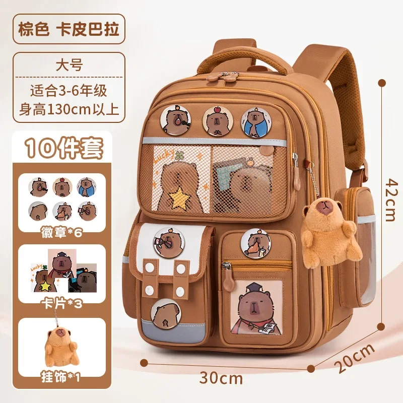 Mochilas escolares Capybara para niños y niñas,mochila escolar ortopédica primaria mochila escolar impermeable,bolsa para libros