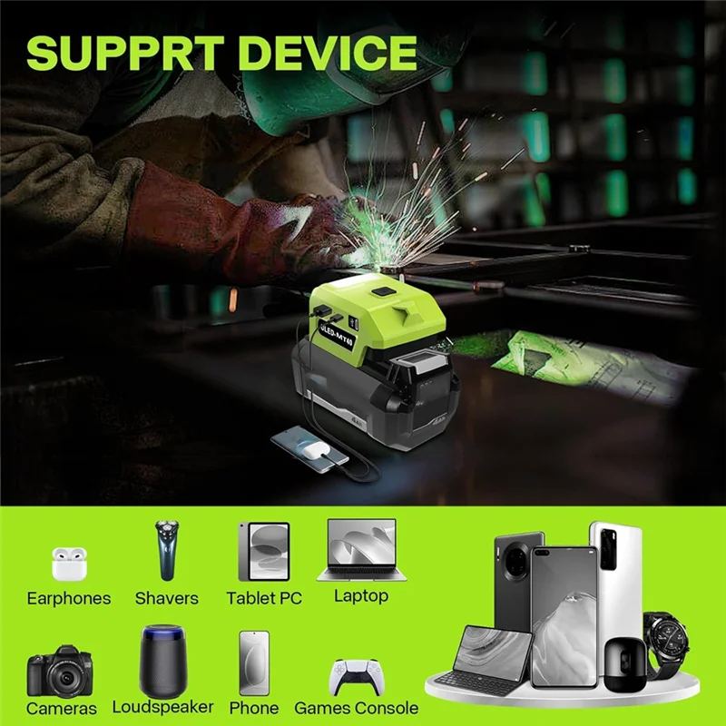 

ABHB-Battery Converter For Working Ceiling Lamp 40V 5W Flashlight Spotlight For Outdoor Use