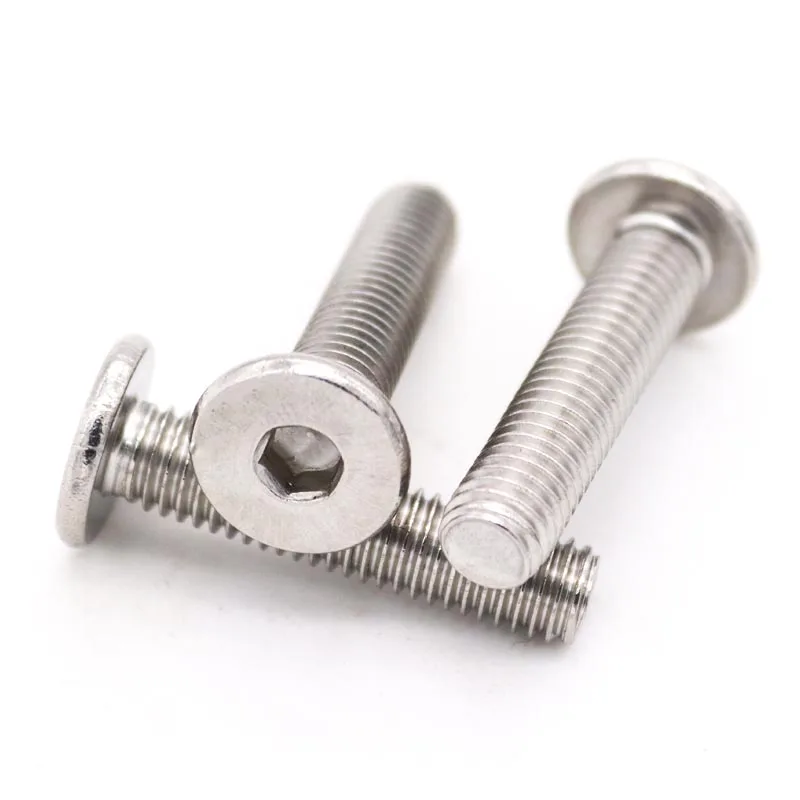 5/10/20/25/50x M1.6 M2 M2.5 M3 M4 M5 M6 M8 304 Stainless Steel Hex Hexagon Socket Ultra Thin Flat Wafer Allen Bolt Screw