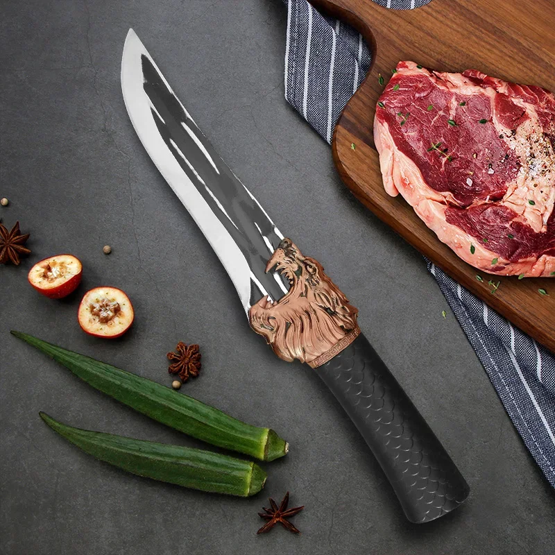 Multi-Purpose Kitchen Knife for Meat BBQ Cooking Tools Stainless Steel Butcher Knife Pastic Handle Fishing Boning Knife