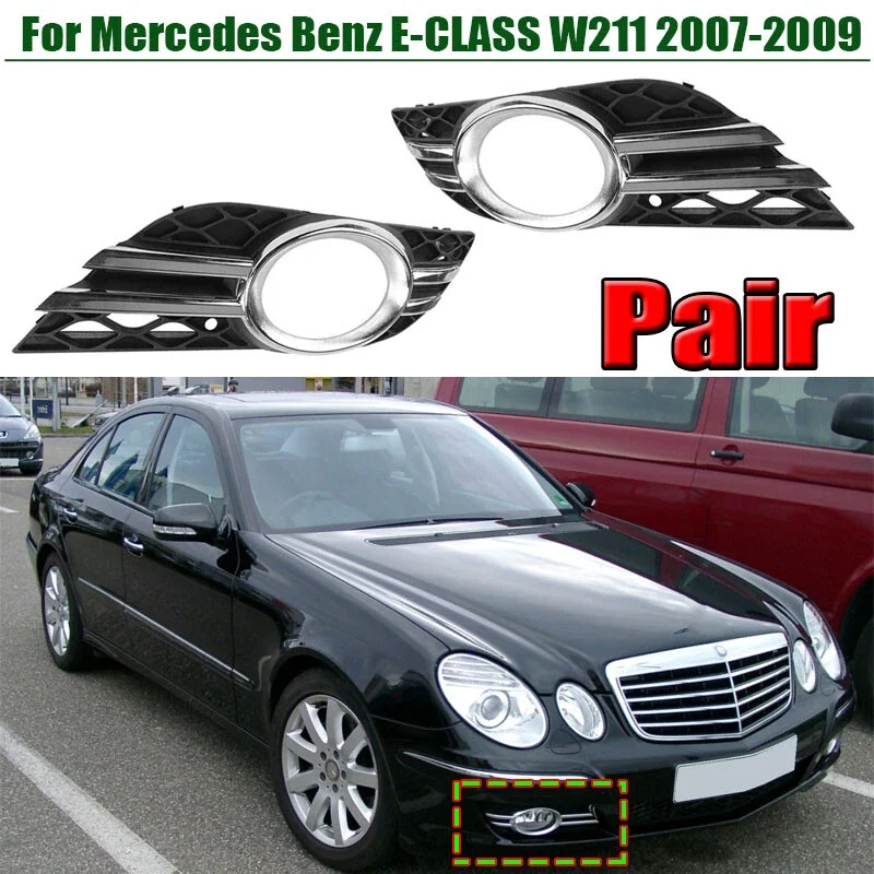 

Пара противотуманных фар, решетка бампера, хромированная накладка для Mercedes 07-09 E-CLASS W211 2118850922, 2118850822 + 2118851174, 2118851274