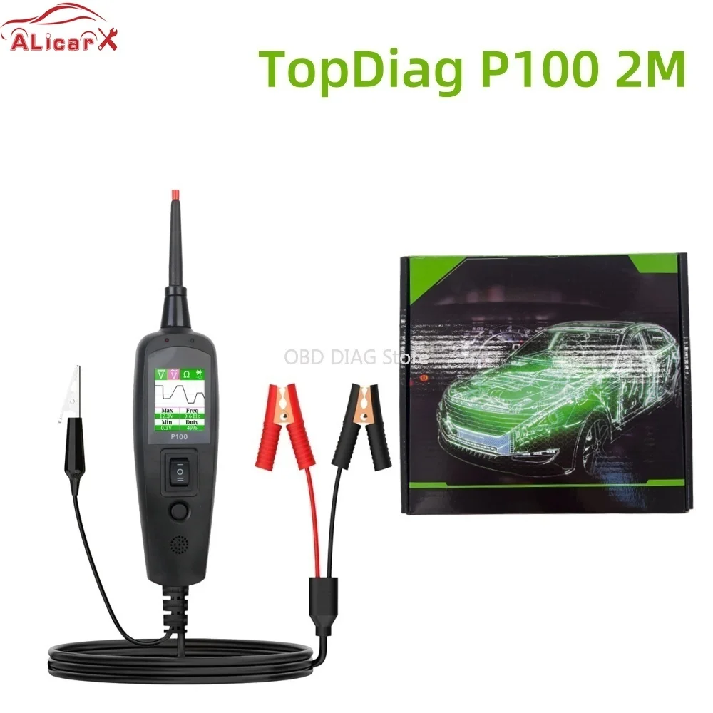 TopDiag P100 Car Battery Tester  EC150 12V/24V Car Truck Power Scan Tool Electric Circuit Probe P 100 Automotive Diagnostic Tool