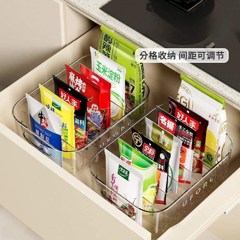 

Настольный ящик для хранения большой емкости для домашней кухни, органайзер для чайных пакетиков с разделителями