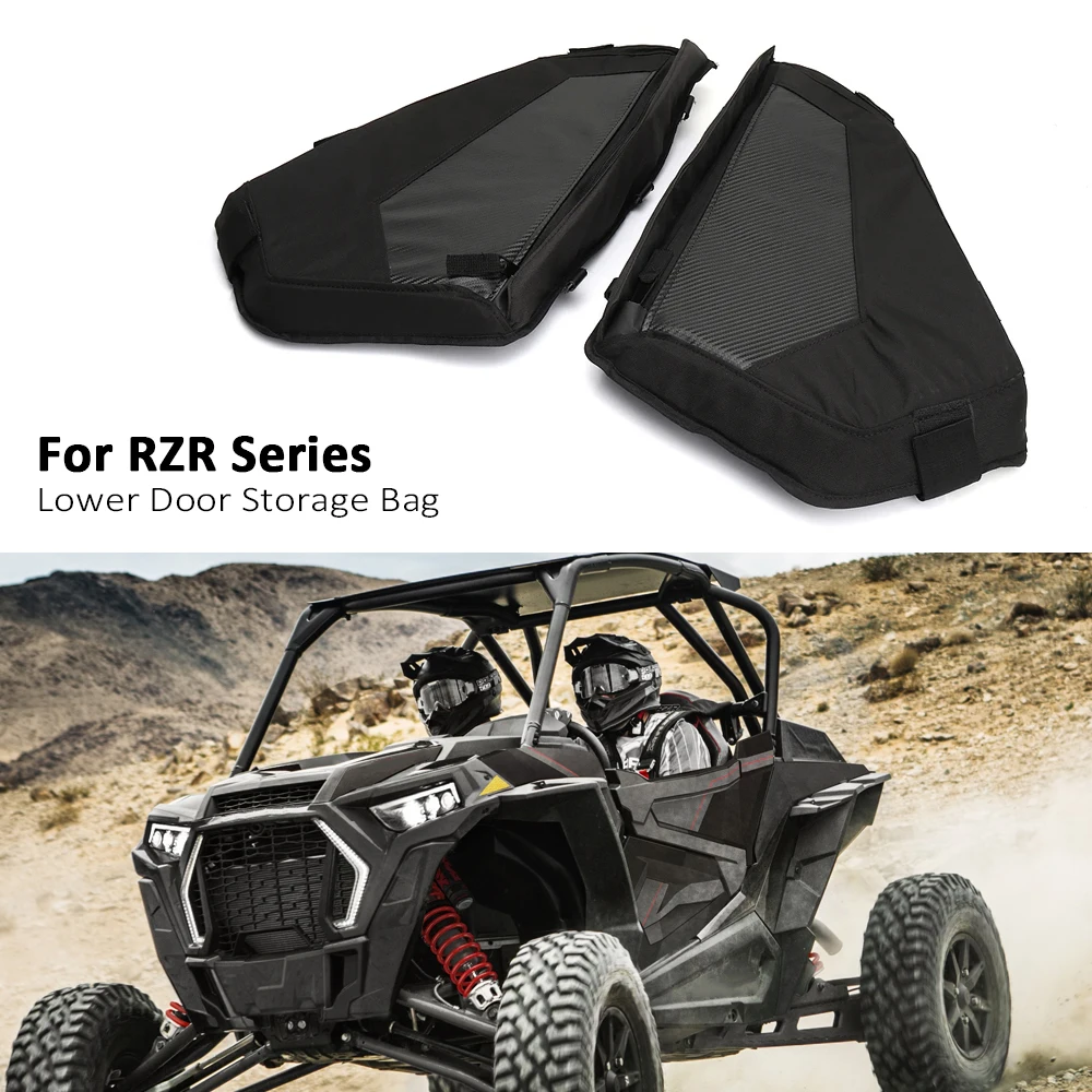 

UTV Lower Door Storage Bag Kit Black+Carbon Fiber For Polaris RZR XP 4 1000 S / XP 4 Turbo / Turbo S / S 900 2014-2023