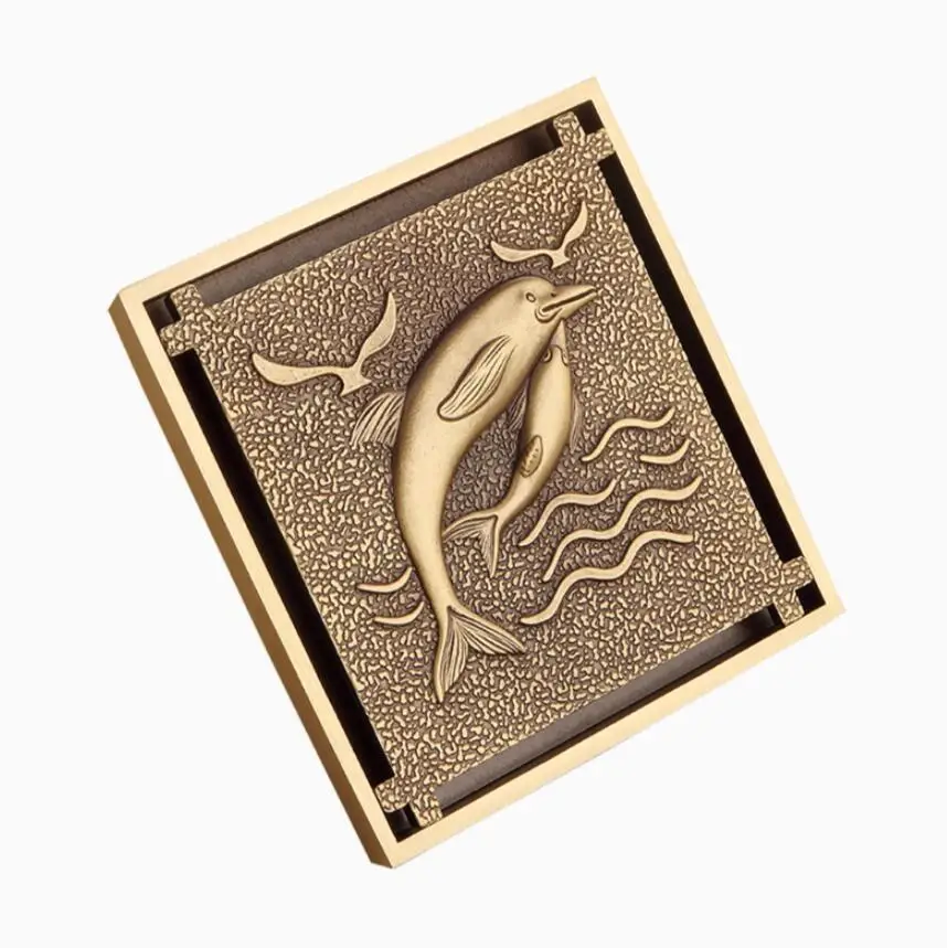Copper anti-odor and anti-insect drainpipe. Single-use shallow water square drainpipe. Antique brushed finish drainpipe.
