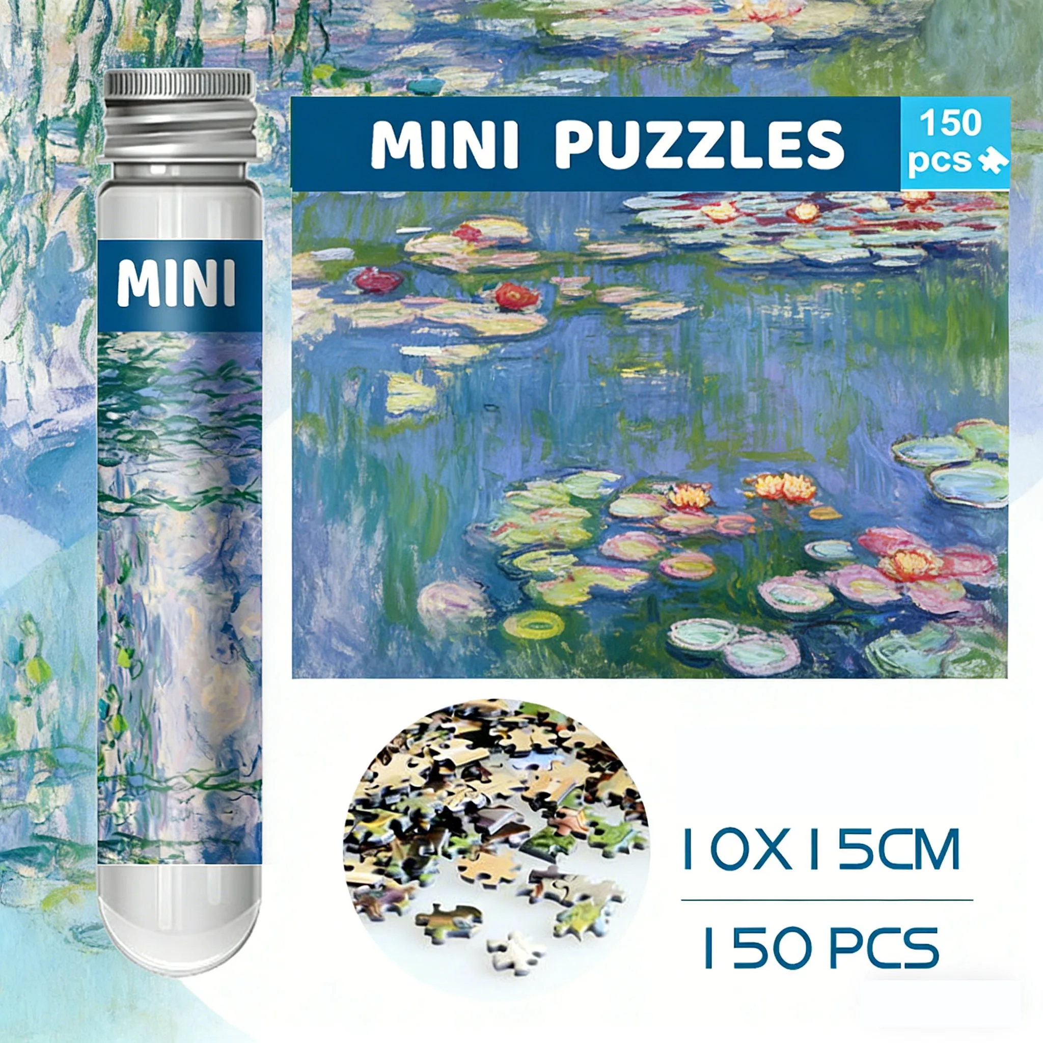 A box of portable cylindrical 150-piece Mini test tube puzzles, mini adult puzzles and creative gifts
