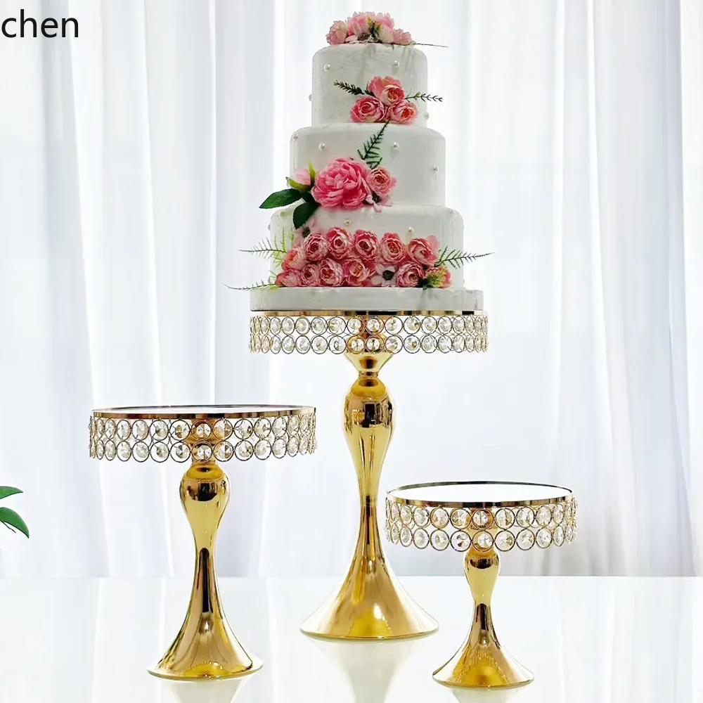 YFY  Cake Stand Electroplated Metal Mermaid High Stand Mirror Dessert Stand Cold Dish Western Pastry Decoration Ornament