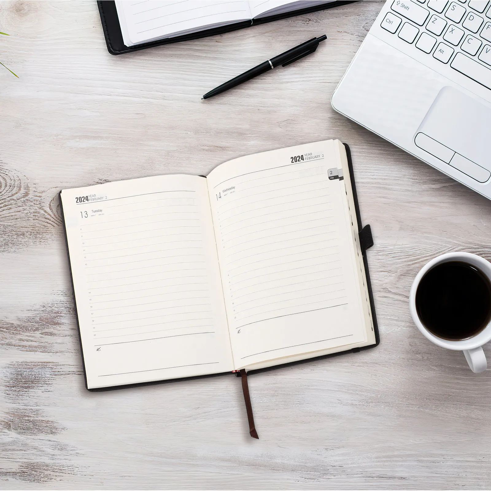 premium-imitation-schedule-notebook-with-pen-loop-flat-smooth-paper-daily-planning-notepad-portable-yearly-planner