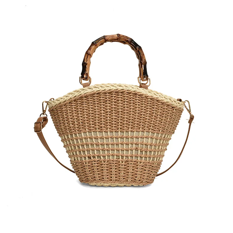 Straw bag female large-capacity vegetable basket 2024 new versatile leisure handheld seaside vacation beach tote bag