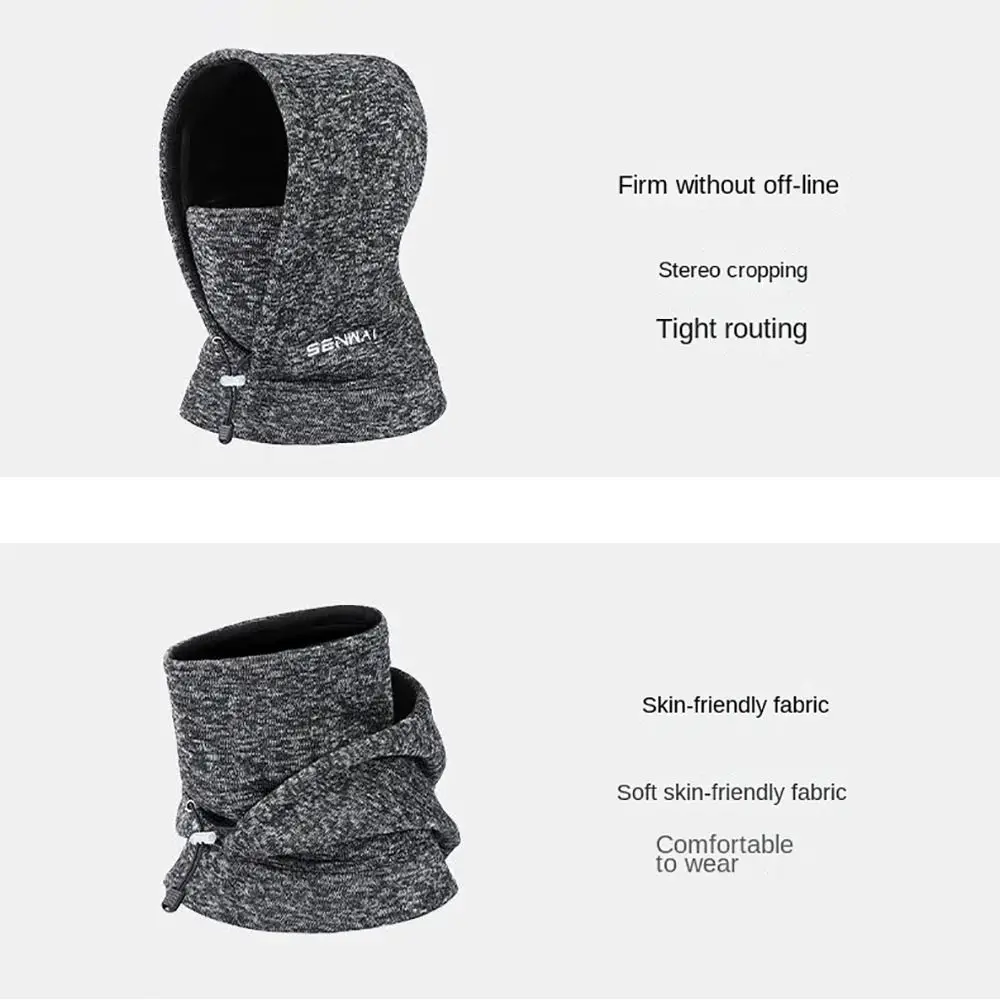 Neck Warmer One-Piece Fleece Balaclava Fleecing Thickened Warm Hats Balaclavas Mask Hiking Outdoor Snow