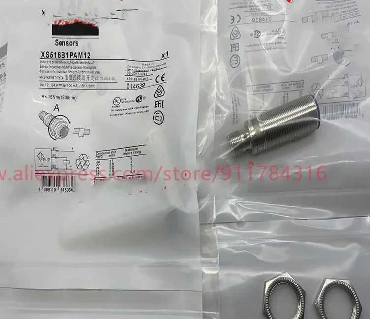 

3pcs New High quality plug-in proximity switch XS518B1PAM12 XS518B1PBM12 XS518BLPAM12 XS518BLNAM12