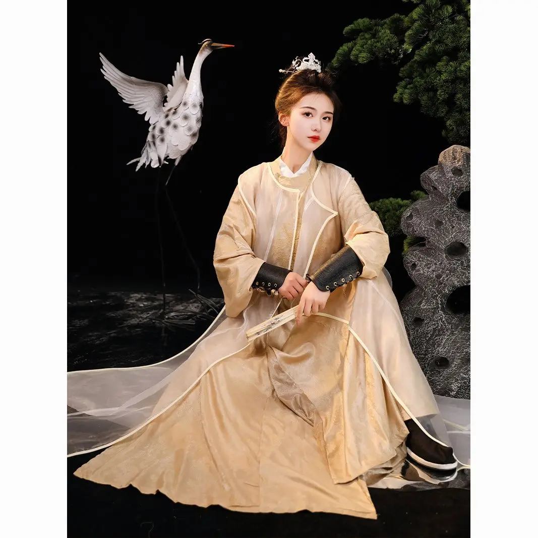 Chinês Tradicional Manga Longa Robe Fino, Tang, Hanfu, Bordado Tradicional, Roupas Diárias, Roupas Finas