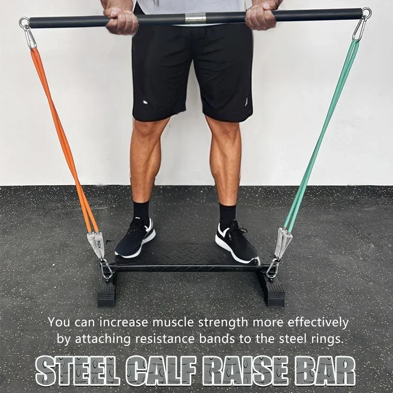 Upgraded Calf Raise Bar, Calf Raise Machine for Calf Stretching, Squat, Foot Stretch Workout, Anti-Slip S, Wide and High Standin
