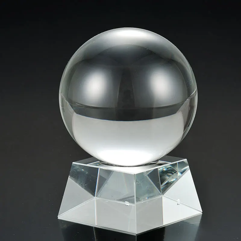Crystal Ball Perfect Lensball With Base Glass K9 Healing Sphere Photography Props New Artificial Crystal Lens Decorative Balls