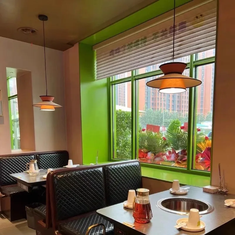 New Minimalist Modern Creative Fabric Pendant Light From Danish Designer Western Restaurant Light Including Light Bulb