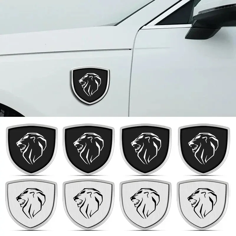 Metal Shield Car Sticker Badge Body Decoration Emblem Car Exterior Accessories For Peugeot 307 206 308 207 406 407 408 2008 3008