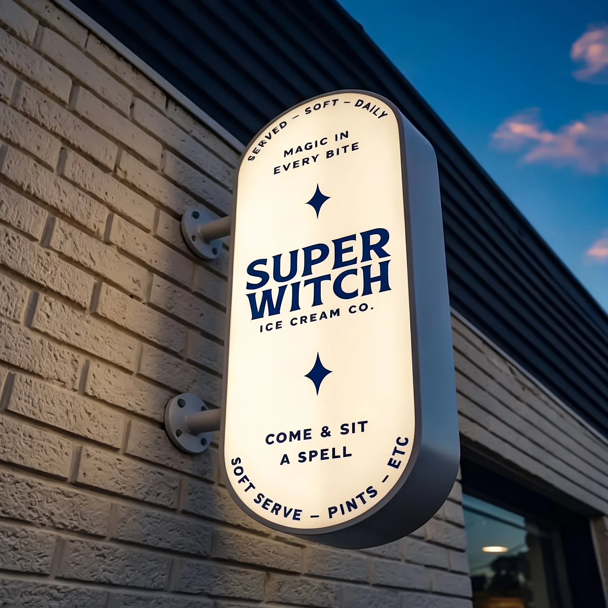 Advertising Light Box Display Vertical Rectangular LED Projecting Sign Custom Business Logo for Cafe Coffee Shop Storefront