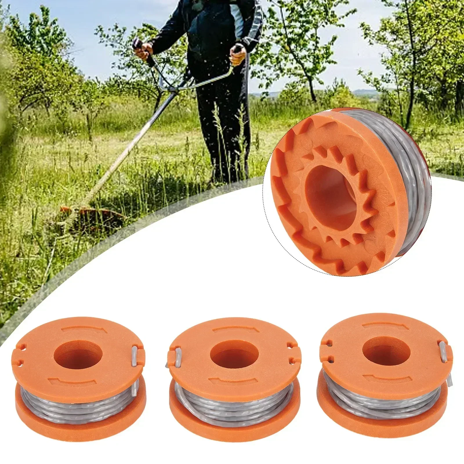 3pcs Spools Line String Trimmer Parts Spools Replacement 18v Cordless MCT1825 Automatic Line For For 18v Cordless MCT2X1825