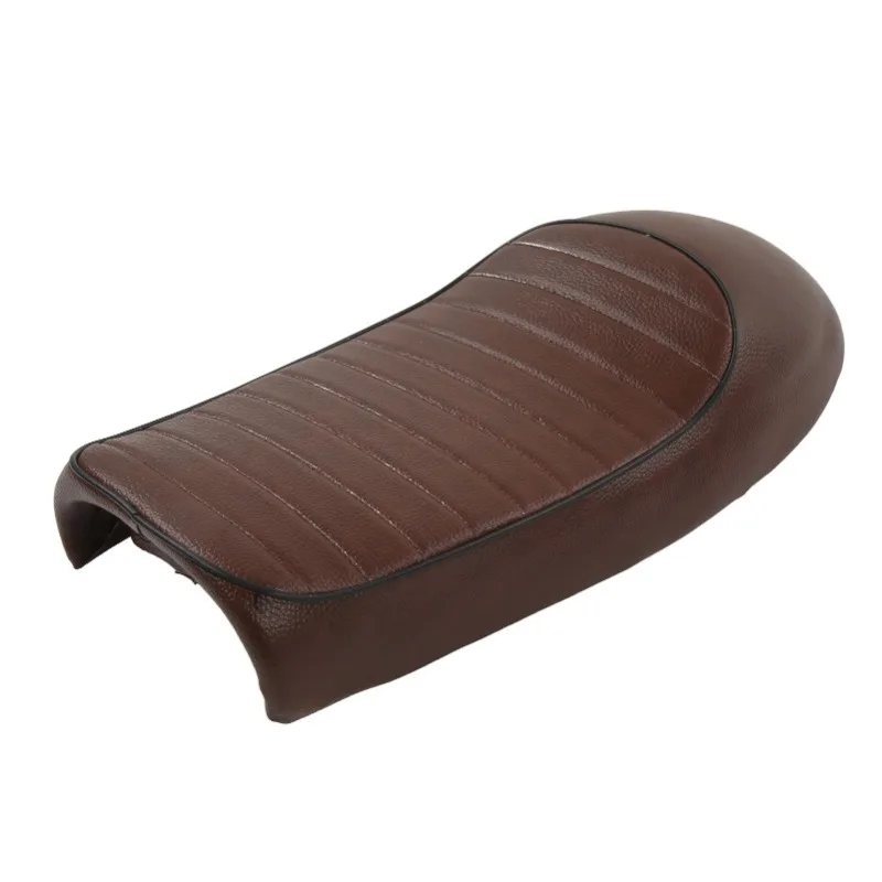 

1PC Motorcycle Seat Cushion - Hump Shape, Vintage, Brown Stripe Style - Replacement for CB125 CB175 CB200 CB350 CB360 CB400