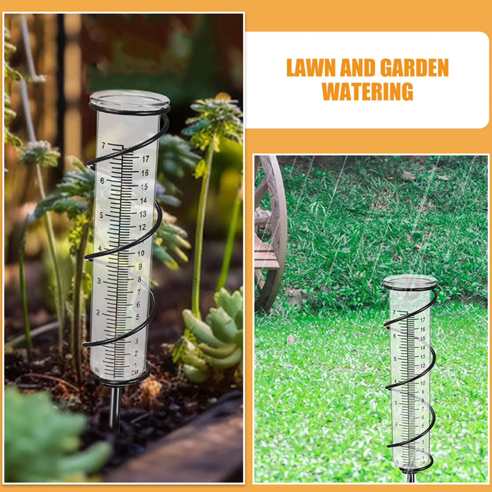 3pcs Freeze-Proof Rain Gauge with Clear Scale & Large Numbers for Outdoor Garden, Lawn, Yard, Deck Measurement