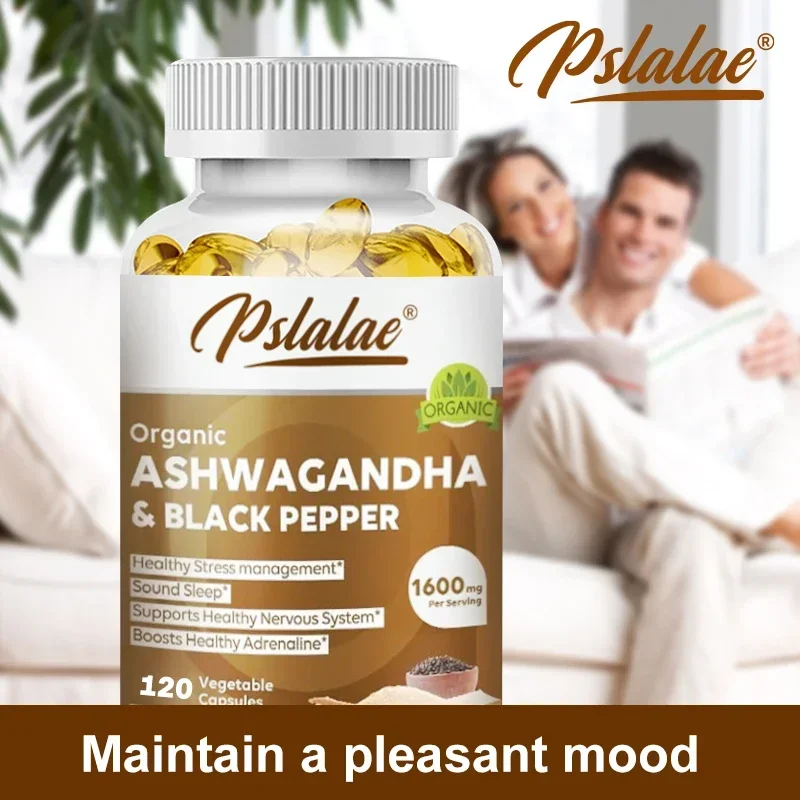 Highest Potency Ashwagandha 1600 Mg with Black Pepper Extract - Supports Stress Relief, Mood, Energy and Thyroid Health