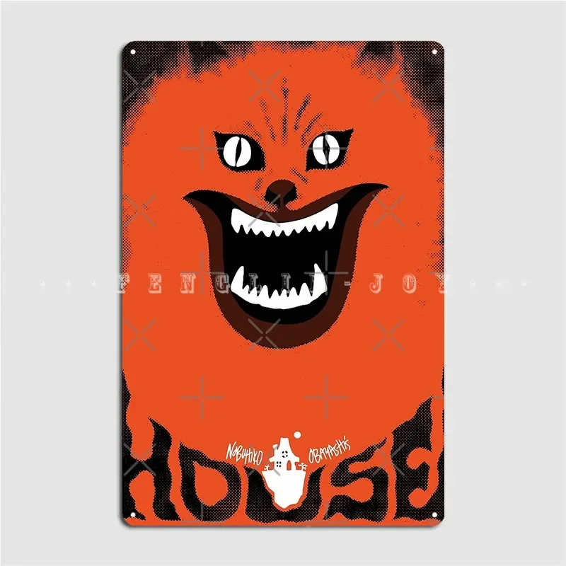 Hausu ハウス Retro Japanese Horror Movie Metal Sign Cinema Kitchen Party Create Mural Painting Tin Sign Posters
