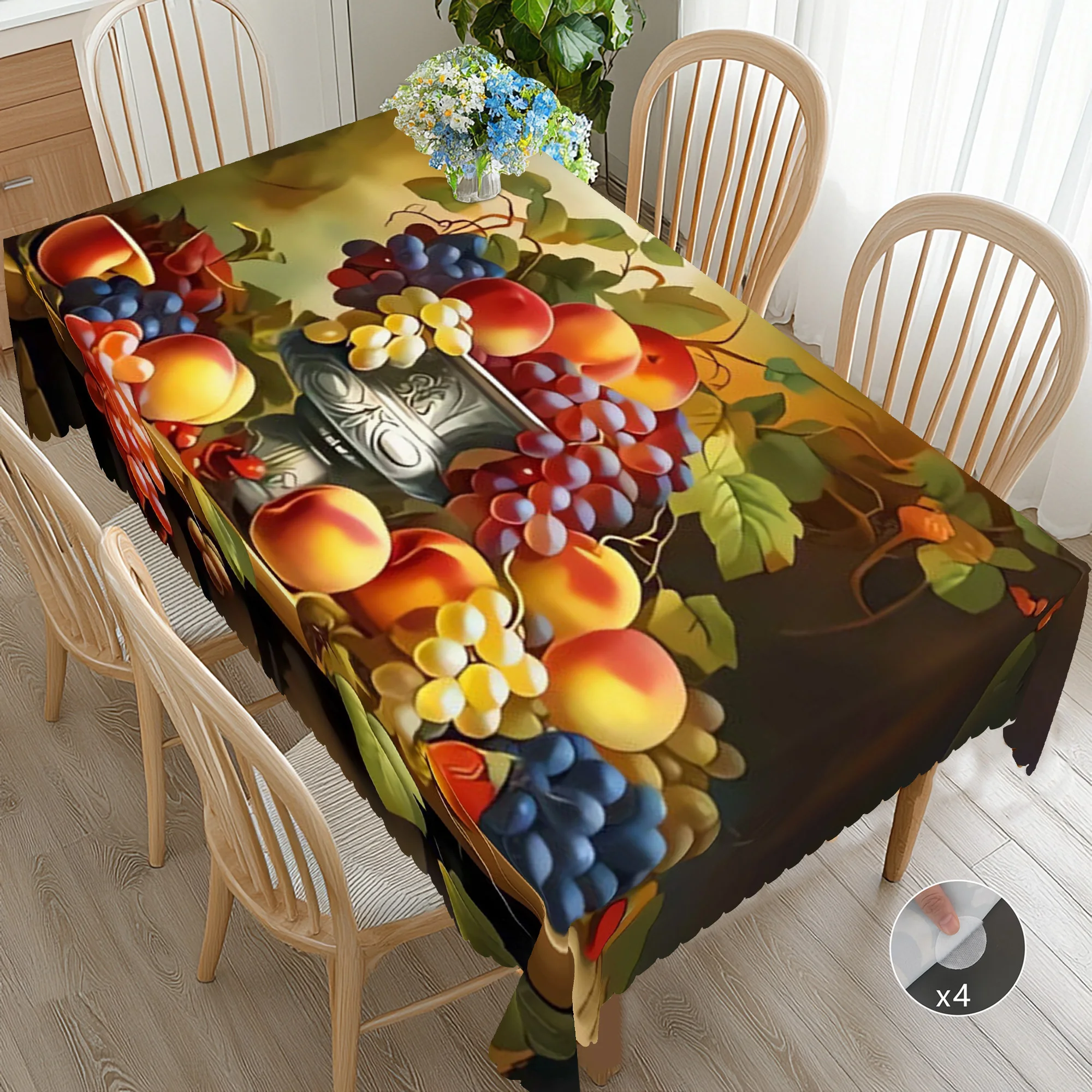 1 Piece of Fruit-Themed Printed Tablecloths for Holiday Parties, Camping Picnic Decorations, Birthday Parties, Kitchen Accessories, Tablecloths for Restaurants Terraces and Indoor and Outdoor Use, Perfect Gifts for Friends, Available in Various Sizes